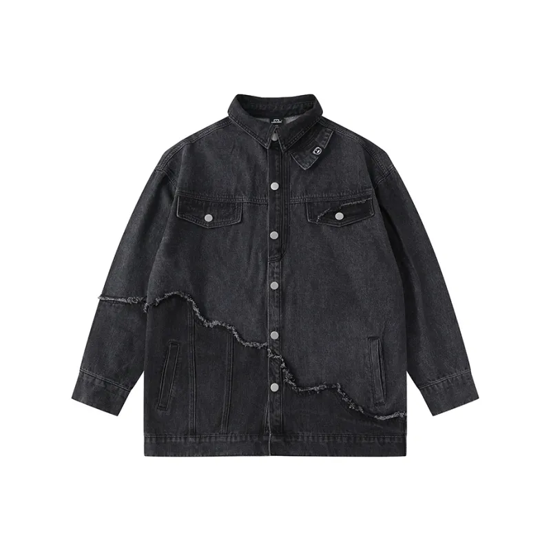 LAMLICKA Denim Jacket Unisex Gray-0