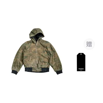 Haonanhuang Jackets Coats Unisex Yellow Green Camouflage