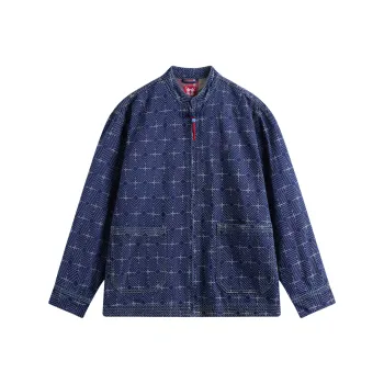 LiNing Rijin Doujin Collection Denim Jacket Men's Medium Blue