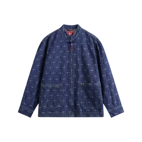 LiNing Rijin Doujin Collection Denim Jacket Men's Medium Blue
