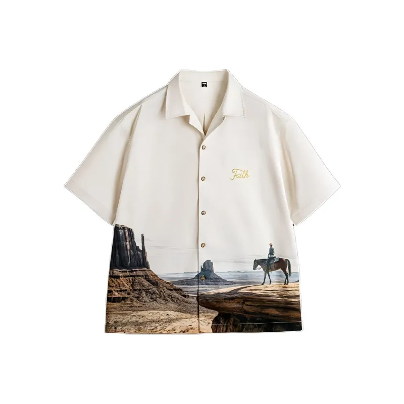 MADEN Shirts Men Oat-0