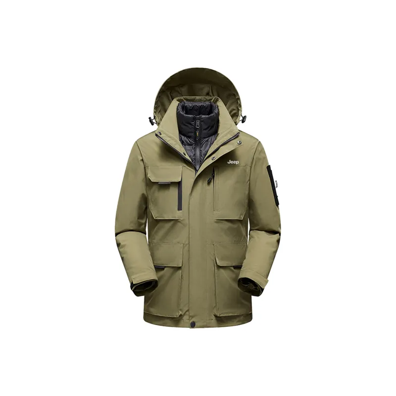 Jeep Wear Resistant Water Resistant Windproof Windbreaker Jacket Unisex-12