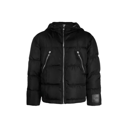 VERSACE Hooded Zip Up Puffer Jacket