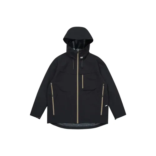 SET FUNS Spring And Fall Season Outdoor Style Jacket Brand Logo Men's Charcoal Black