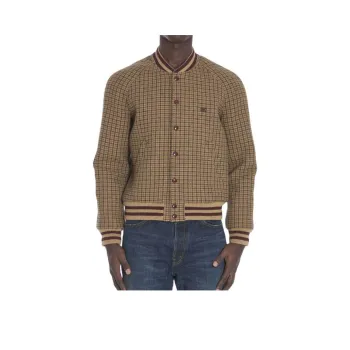 CELINE Triomphe Teddy Jacket In Houndstooth Wool