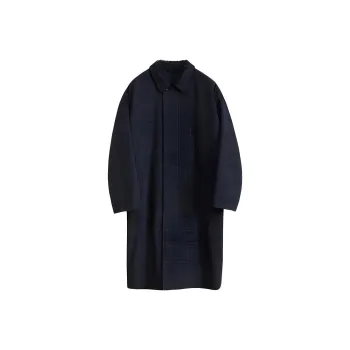 Lemaire Checked Wool Coat