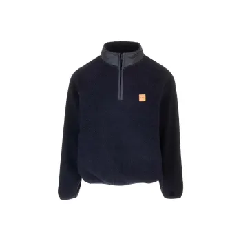 A.P.C High Neck Logo Patch Fleece Sweatshirt
