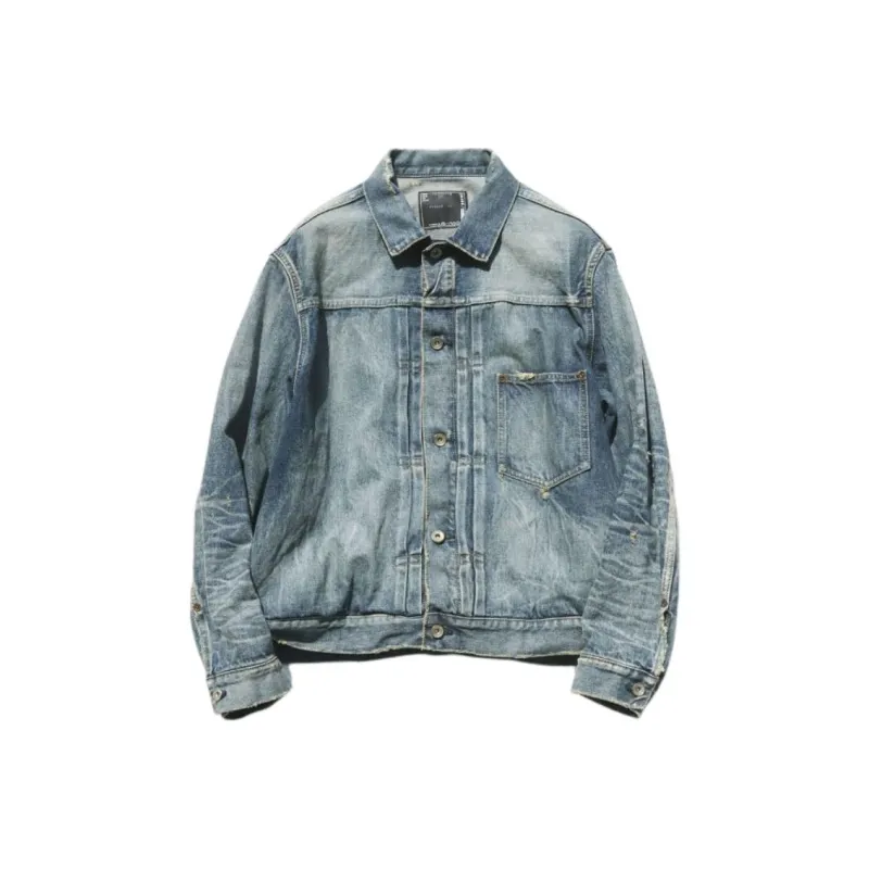 Sacai Denim Jacket Men's Light Blue-0