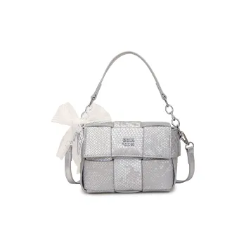 Single Warehouse PU One Shoulder Handbag Regular Women's Silver/Black/White/Burgundy/Pink