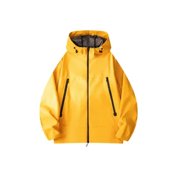 KFKU Windbreaker Jackets Unisex Dense Orange Yellow
