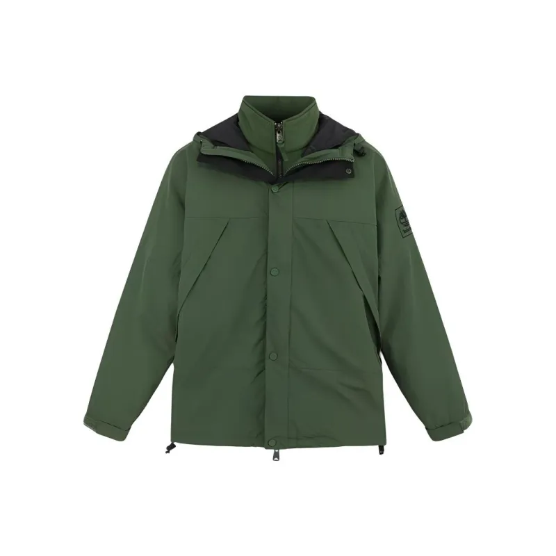 Timberland City Outdoor Waterproof And Windproof To Keep Warm Windbreaker Jacket Men's Black Forest Green-0