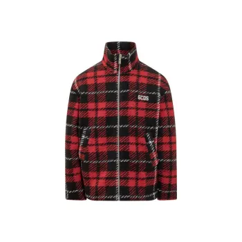GCDS Checked High Neck Bomber Jacket