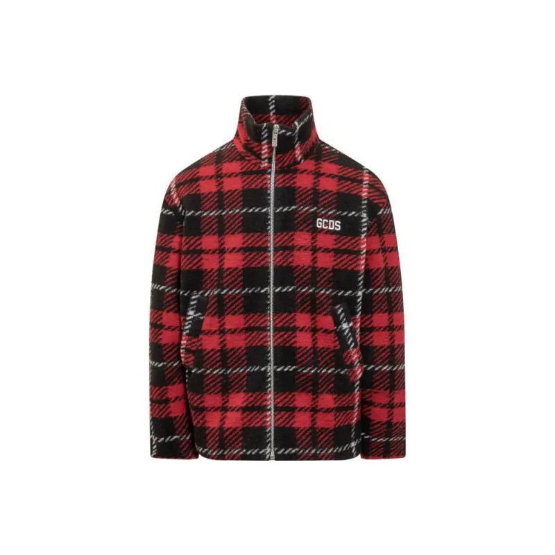 GCDS Checked High Neck Bomber Jacket-0