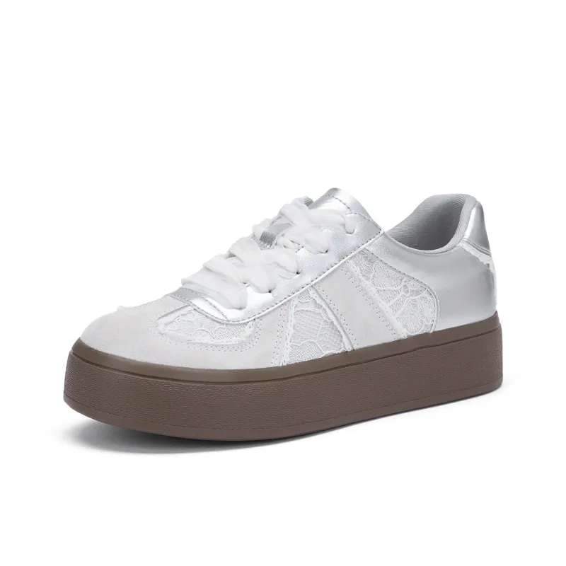 Hotwind Cream Lace Series Anti-Slip Wear-Resistant Low-Top Casual Shoes Women's-16