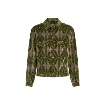 ETRO All Over Graphic Printed Buttoned Jacket