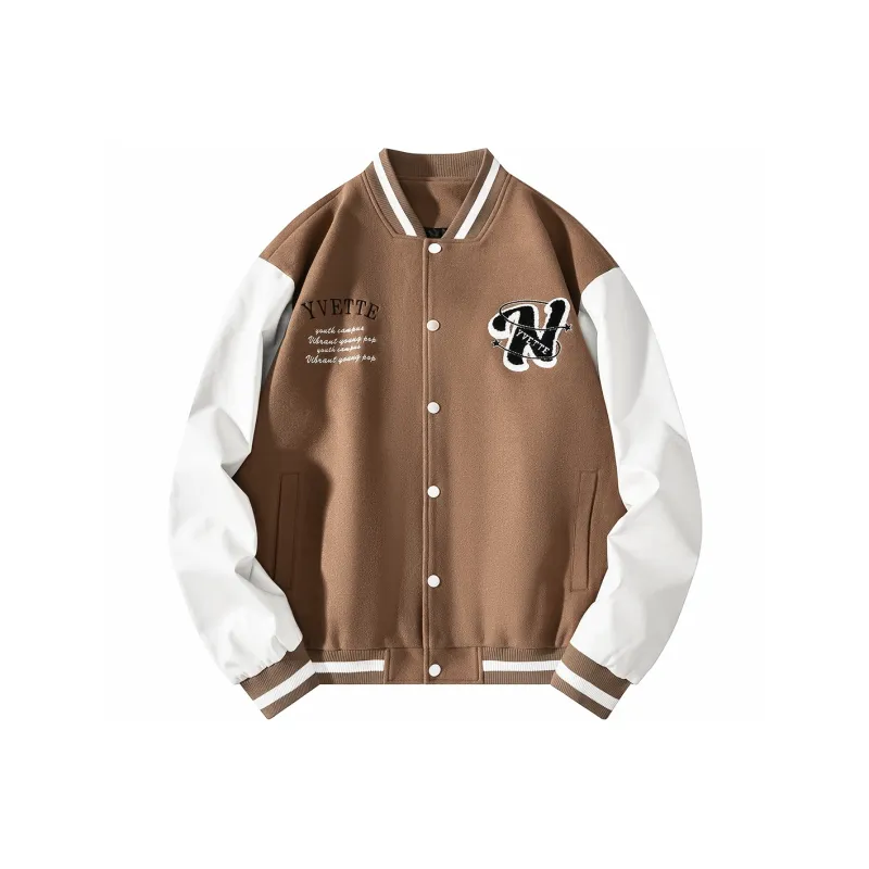 Yvette Thickened Baseball Jacket Spring Fall Unisex-10