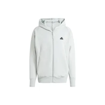 Adidas Z.N.E. Premium Full Zip Hooded Track Top Jacket Men's Silver Gray