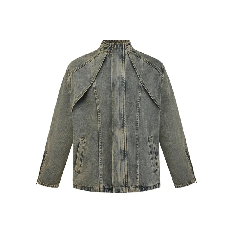COOLALPACA Denim Jacket Unisex Vintage Blue-0