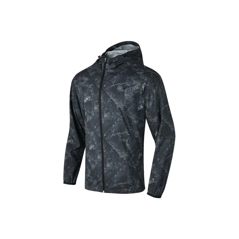 Skechers Basic Sports Series Breathable Sun Protection Clothing Men's Black Brown Textured-0