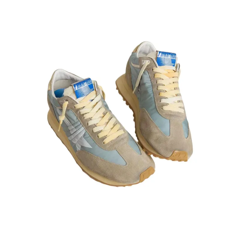 Golden Goose Marathon Low Top Casual Shoes Women's Blue Gray-1