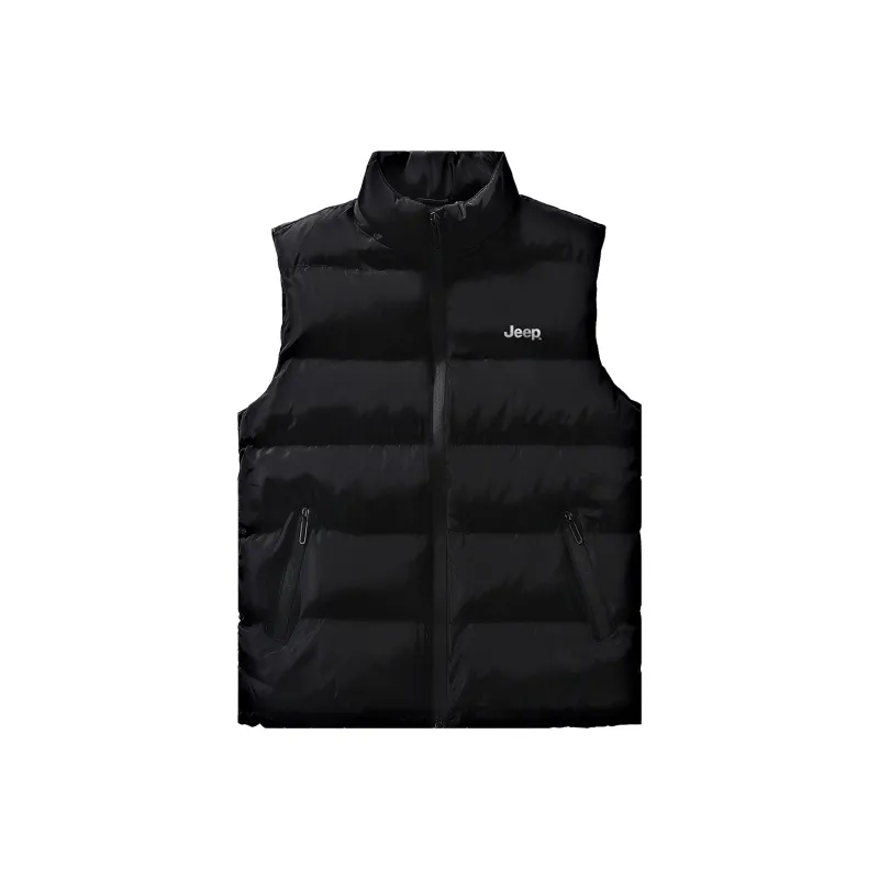 Jeep Cotton Vest Unisex Pure Black-0