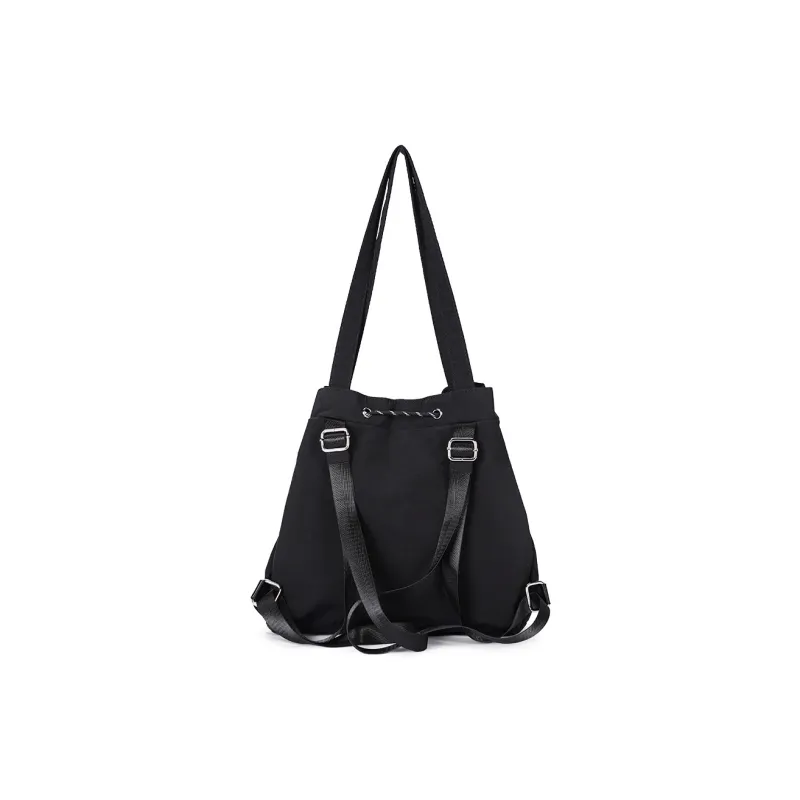 Dubaolu Fabric Shoulder Bag Medium Size Women's Black/Gray-3