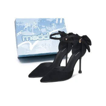 Medd Slim Heel High Heels 7CM 9CM Women's Black