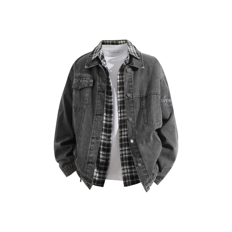 LIVINGTOWN Denim Jacket Unisex Black-15