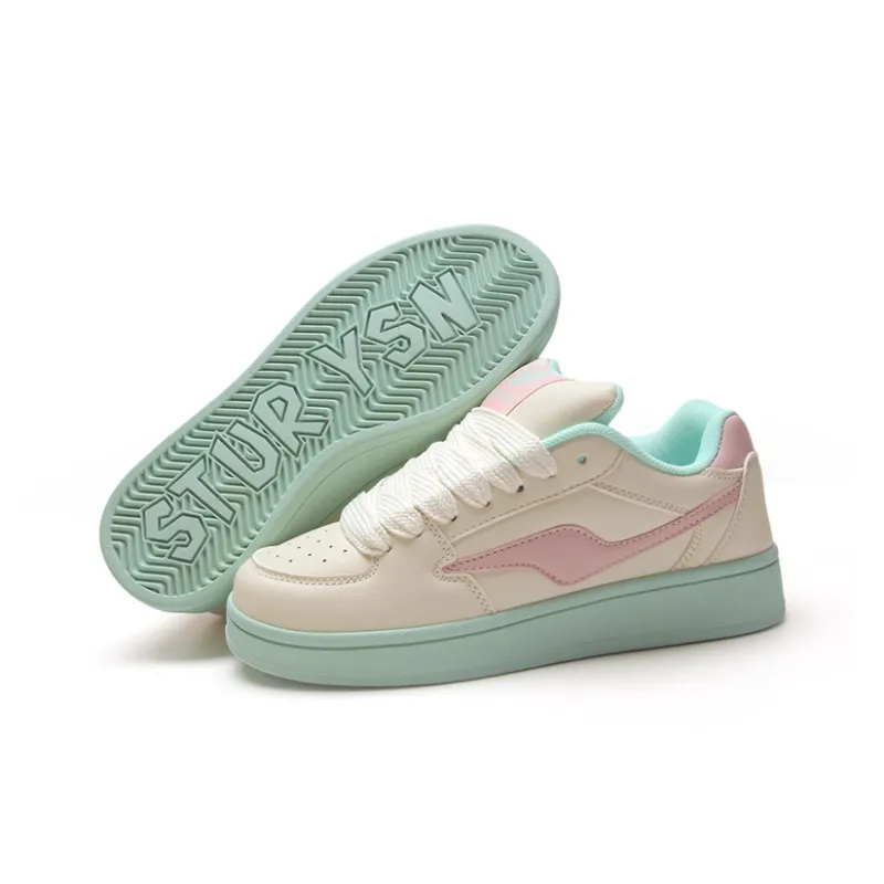 STUR YSN Wear resistant And Lightweight Low Top Skateboard Shoes Women's Honey Peach-6