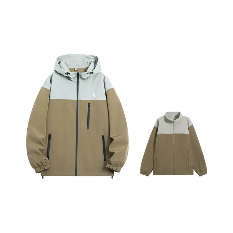 KFKU Water Resistant Windproof Breathable Wear Resistant Windbreaker Coats Unisex-5