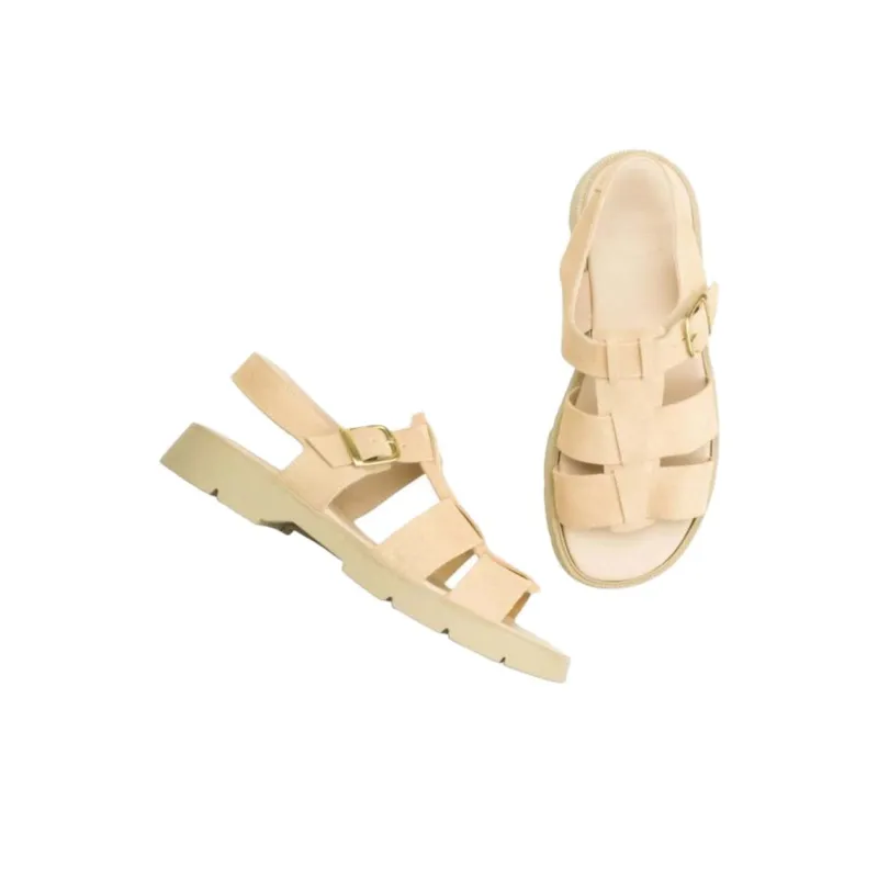 KLEMAN CLEON MANUFACTURE BALLAST V Roman Sandals Men's Light Umber-4
