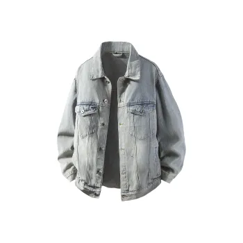SOCKKEY Denim Jacket Unisex Vintage Blue