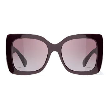 CHANEL Butterfly Sunglasses Women's Ruthenium Red