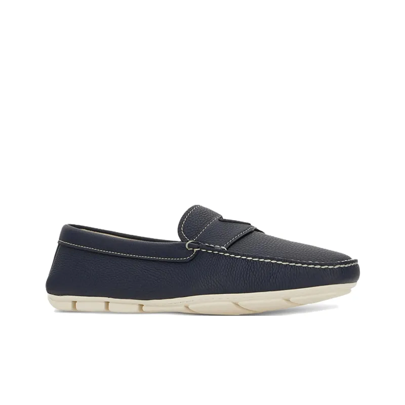 PRADA Mocassini Loafers Men's Marine Blue-2