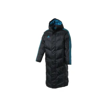 Adidas Solid Color Hooded Thickened Puffer Jacket Men's Black