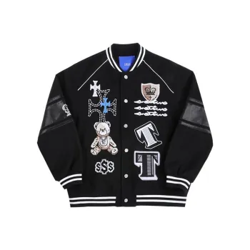 TSMLXLT Baseball Jerseys Unisex Midnight Black