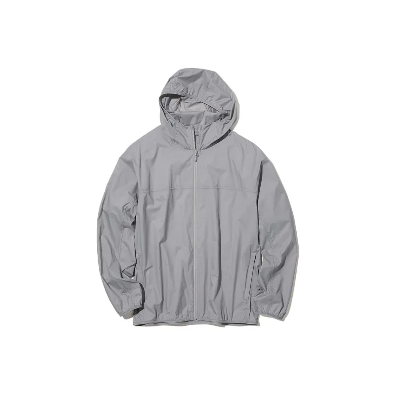 UNIQLO SS23 Breathable Water-Resistant Sun Protection Clothing Unisex Ink Wash Gray-0