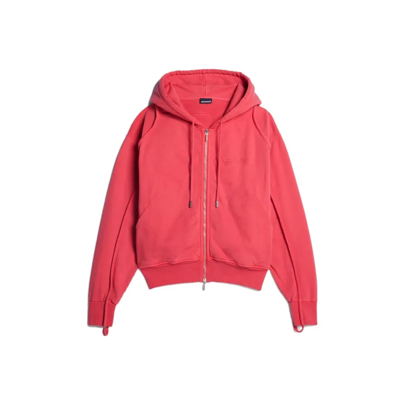 Jacquemus Le Sweater Camargue Zippe Clay Logo Sweatshirt-6
