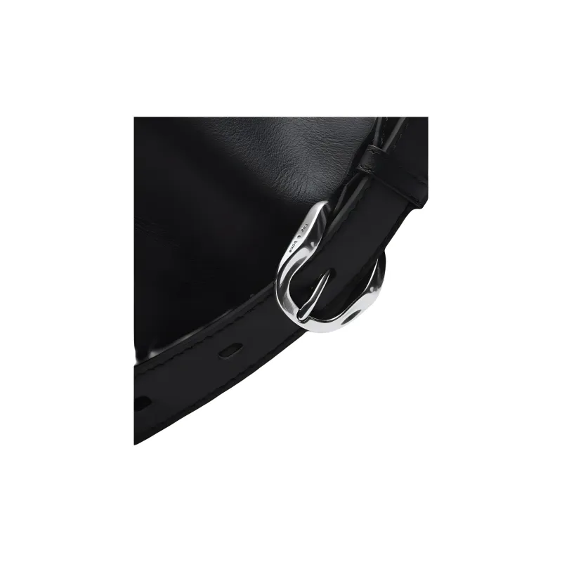 RAG&BONE Cow Leather Shoulder Bag Small Size Women's Black-4