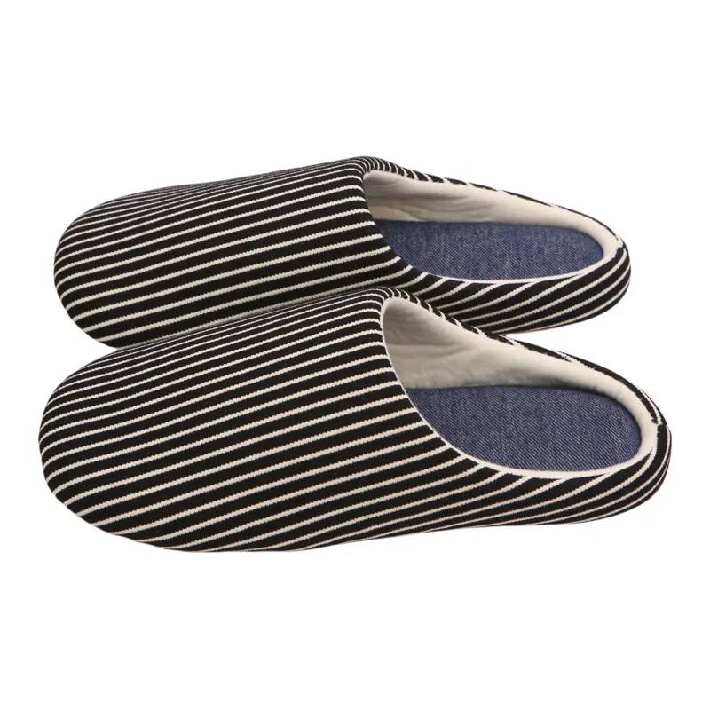 Thin Strips Slippers Unisex, Black-0