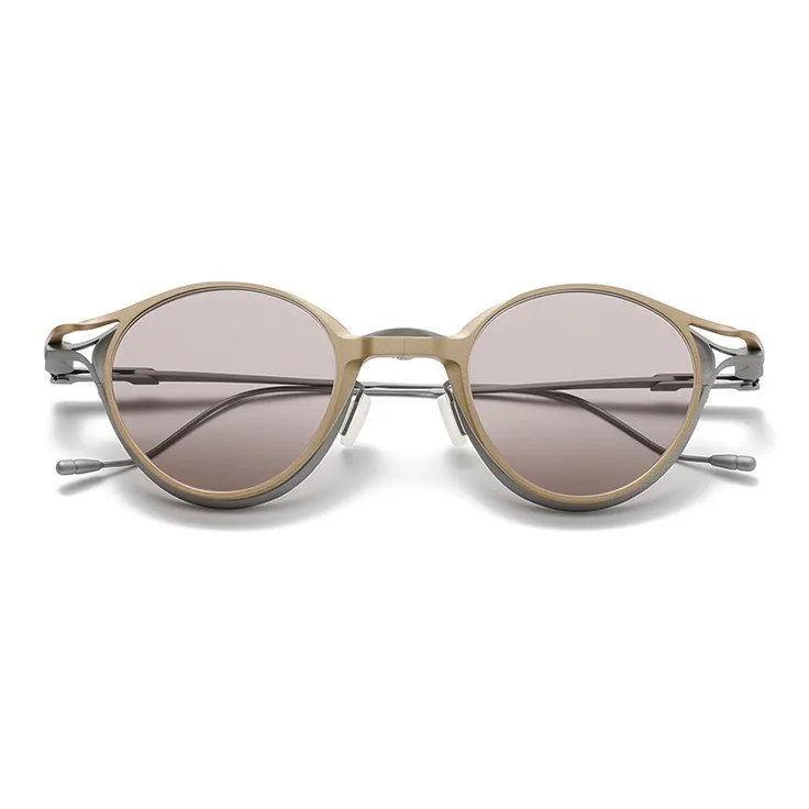 ROLLOTD Titanium Round Sunglasses Unisex-4
