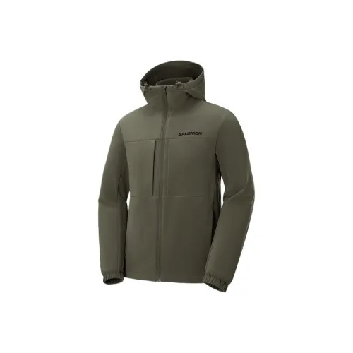 SALOMON ERGON PRO SOFTSHELL JKT M Jackets Coats Men's Dark Khaki