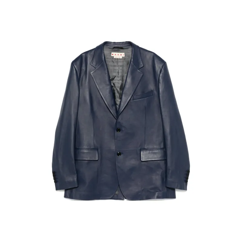 MARNI Leather Blazer-0