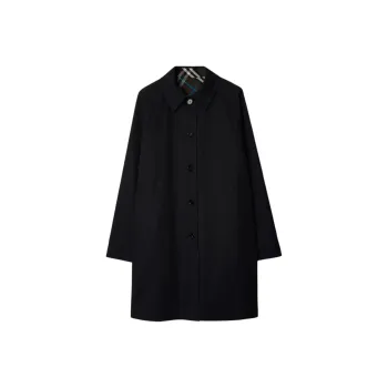 Burberry Long Sleeved Checked Trench Coat