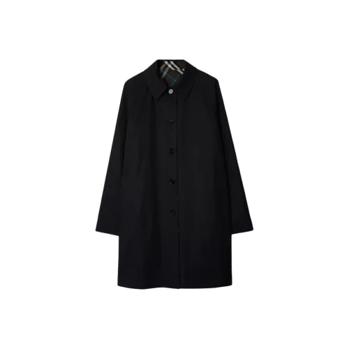 Burberry Long Sleeved Checked Trench Coat