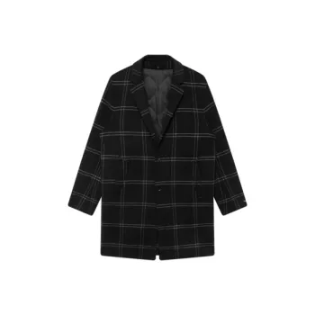 GXG Coat Men's Black White Plaid