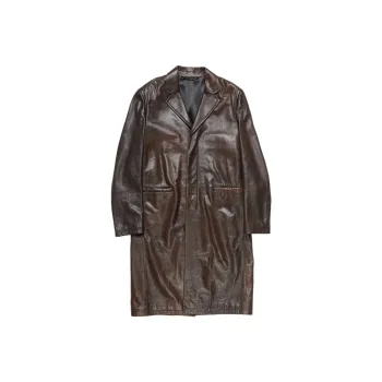 Acne Studios Single-breasted Leather Coat