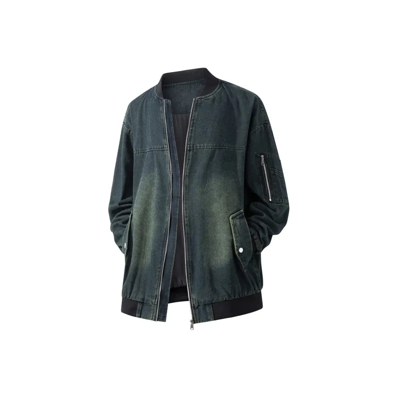 FORCEPULR Denim Jacket Unisex Black Purple-0