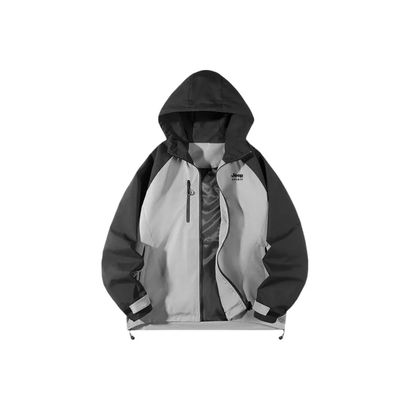 JEEP SPIRIT Outdoor Hiking Windproof Abrasion Resistant Thermal Windbreaker Jacket Unisex-8