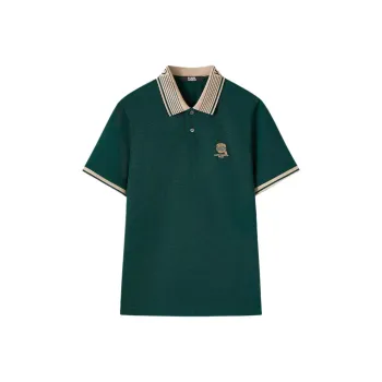 KARL LAGERFELD SS25 Polo Shirt Men's Green